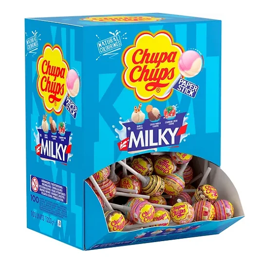 Chupa Chups Milky Lollipop Sold Per Sweet