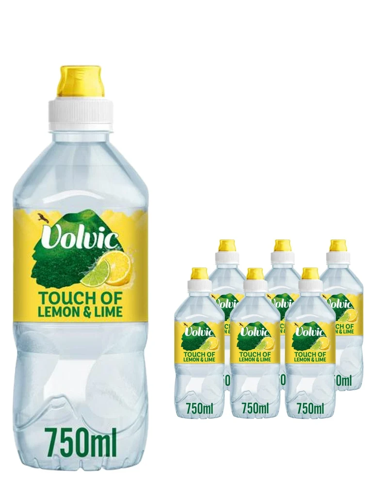 Volvic Touch of Fruit Lemon & Lime Flavoured Water Multipack, 6 x 750 ml