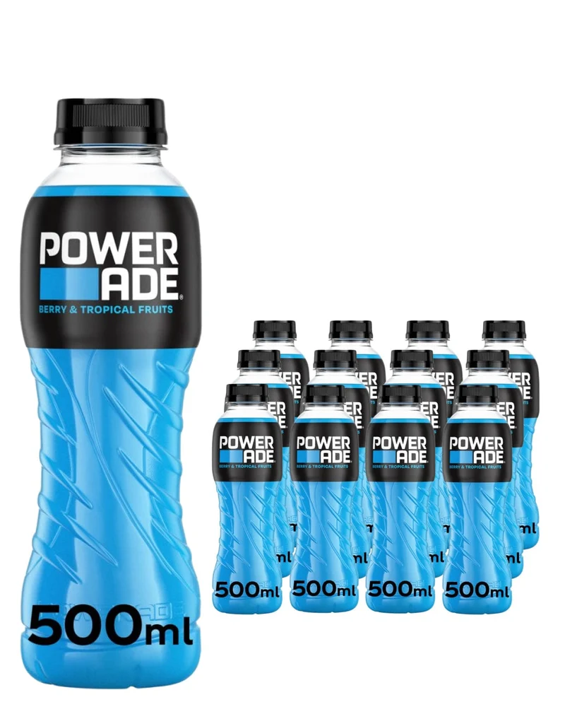 Powerade Berry & Tropical Sports Drink Multipack, 12 x 500 ml