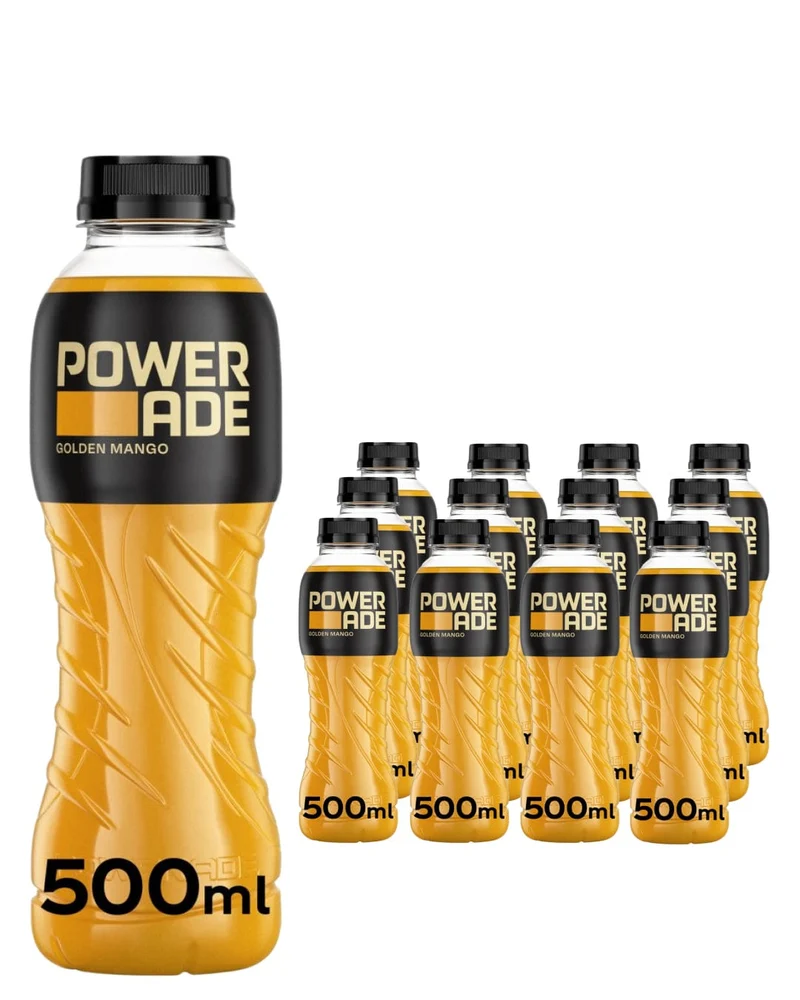 Powerade Golden Mango Sports Drink Multipack, 12 x 500 ml
