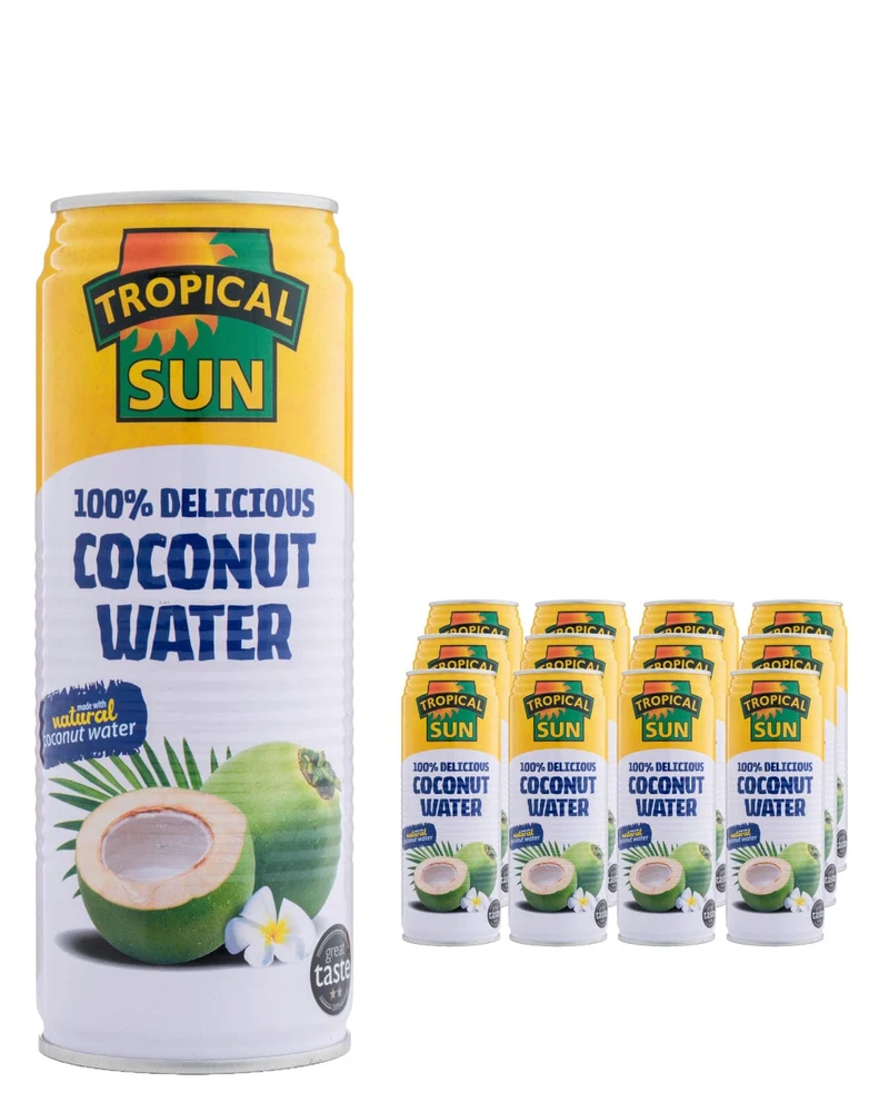 Tropical Sun Coconut Water Drink Can Multipack, 12 x 520 ml