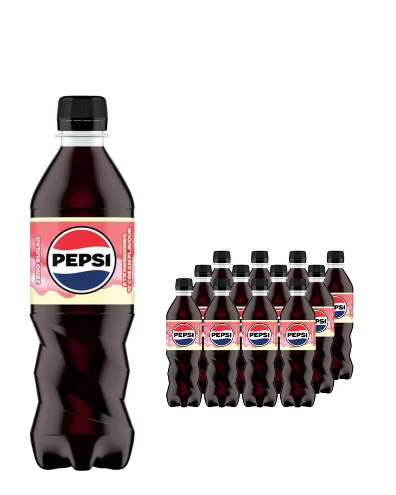Pepsi Strwberry 'N' Cream Cream Soda Multipack, 12 x 500 ml