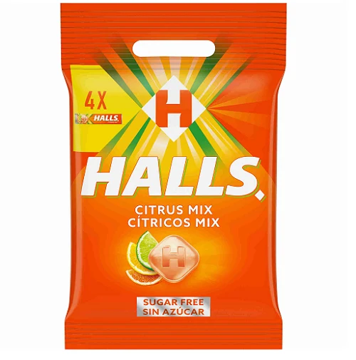 Halls Citrus Mix Sugar Free 4 x 32g