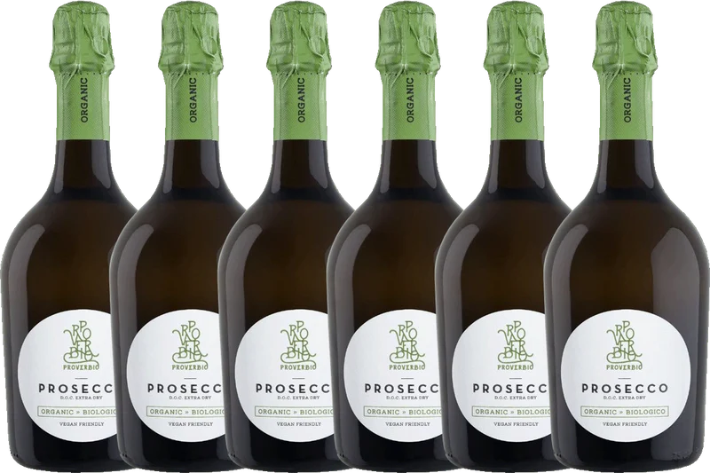 Proverbio Organic Prosecco - 6 Bottle Sparkling Case