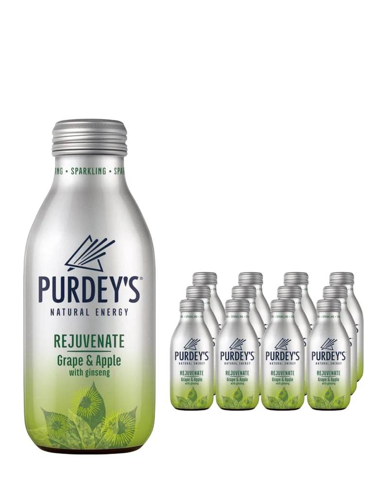 Purdey's Natural Energy Rejuvenate Grape & Apple Multipack, 12 x 330 ml