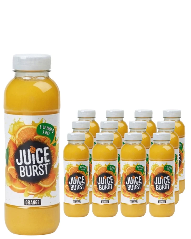 Juice Burst Orange Juice Drink Bottle Multipack, 12 x 400 ml