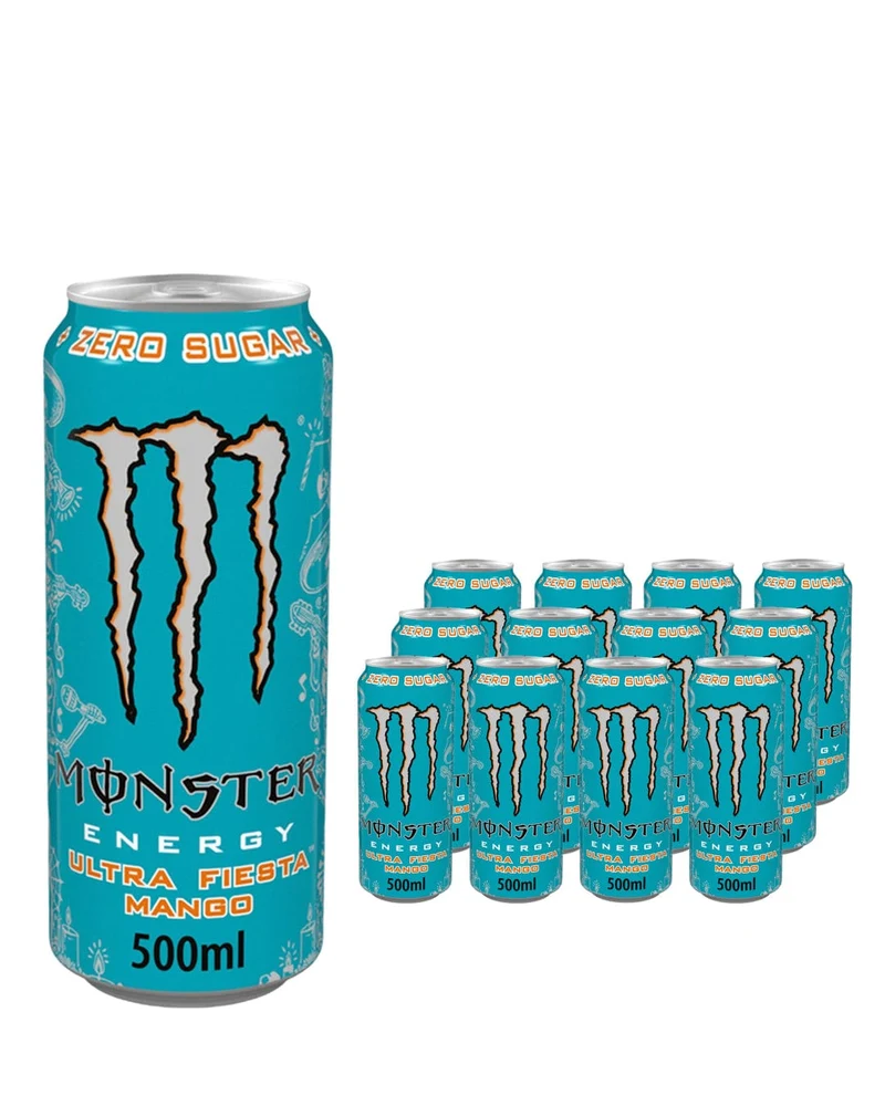 Monster Ultra Fiesta Mango Energy Drink Can Multipack, 12 x 500 ml