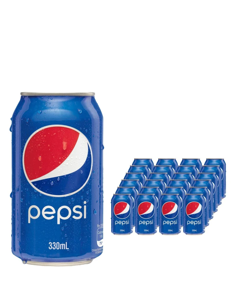 Pepsi Cola Can Soft Drink Multipack, 24 x 330 ml