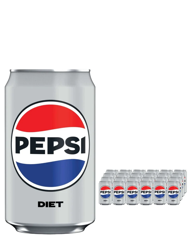 Pepsi Diet Cola Can Soft Drink Multipack, 24 x 330 ml