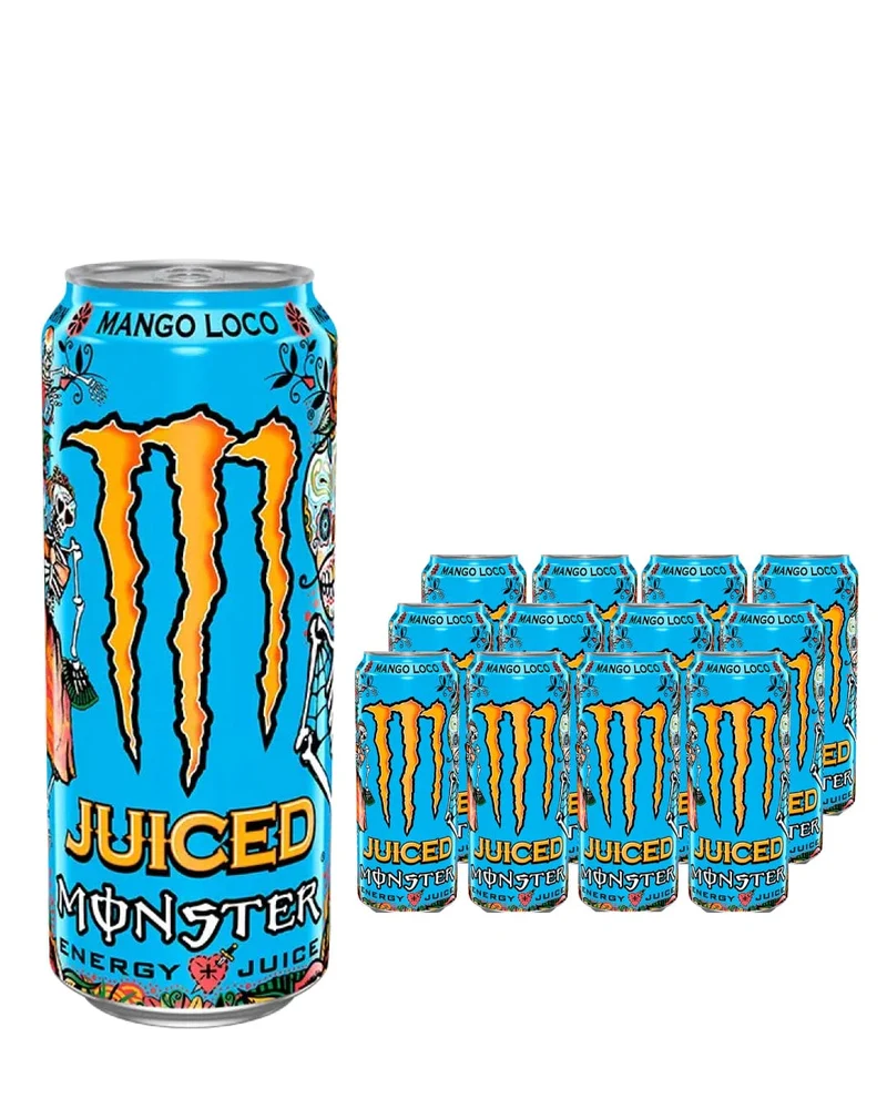 Monster Juiced Mango Loco Energy Drink Can Multipack, 12 x 500 ml