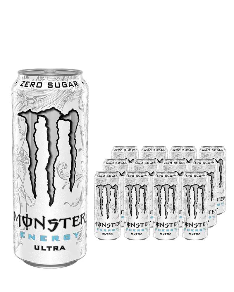 Monster Ultra White Energy Drink Can Multipack, 12 x 500 ml