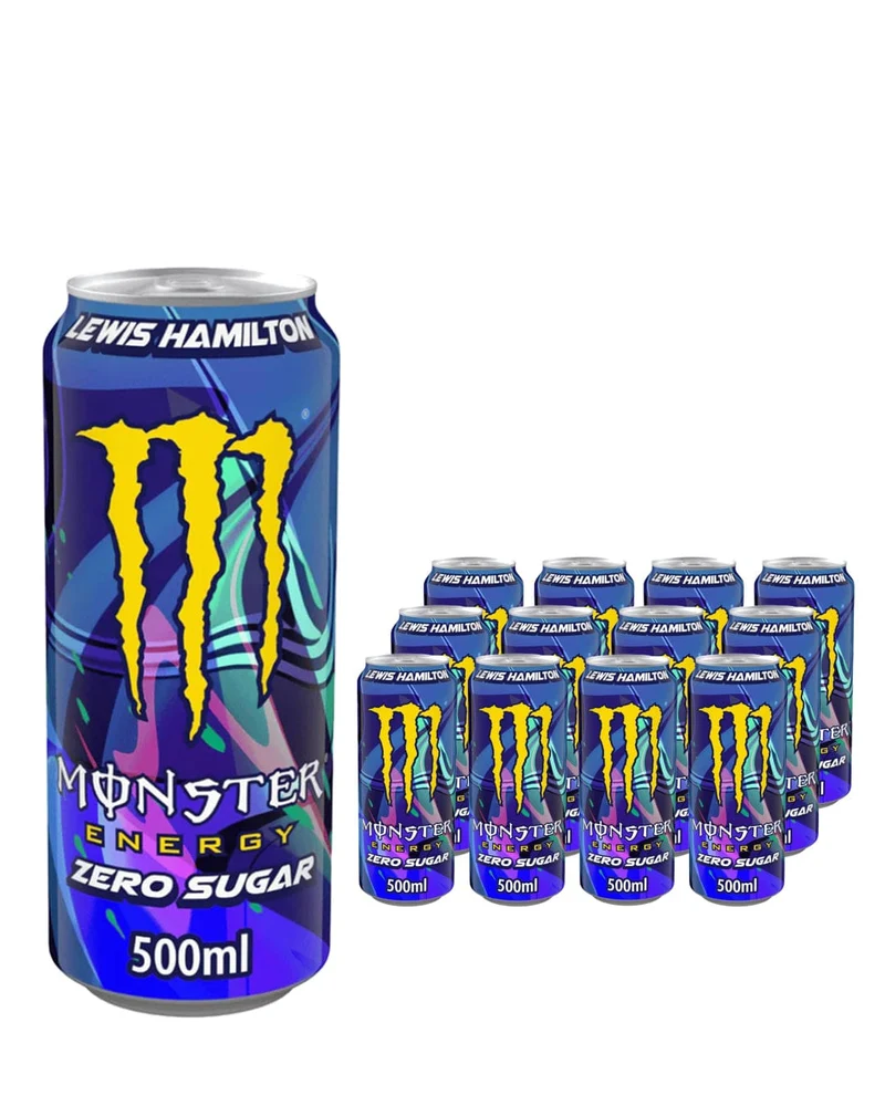 Monster Zero Sugar Lewis Hamilton Energy Drink Can Multipack, 12 x 500 ml