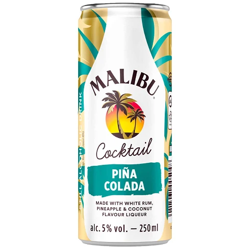 Malibu Piña Colada Ready to Drink Cocktail 250ml Can 5% ABV