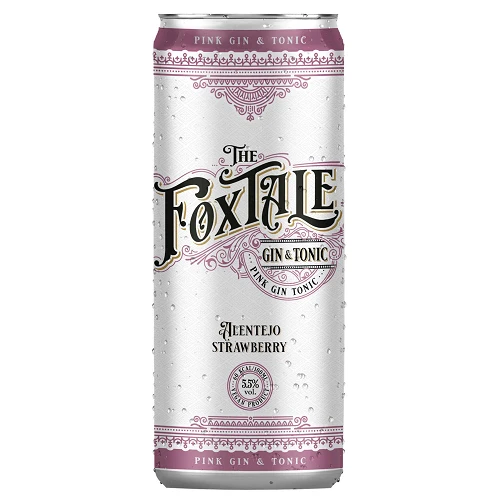 The FoxTale Alentejo Strawberry Gin and Tonic Ready to Drink Cocktail 250ml Can 5.5% ABV