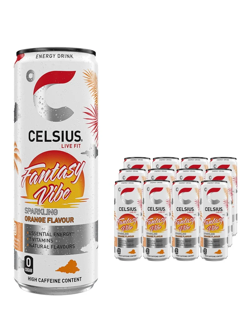 Celsius Sparkling Fantasy Vibe Energy Drink Multipack, 12 x 355 ml