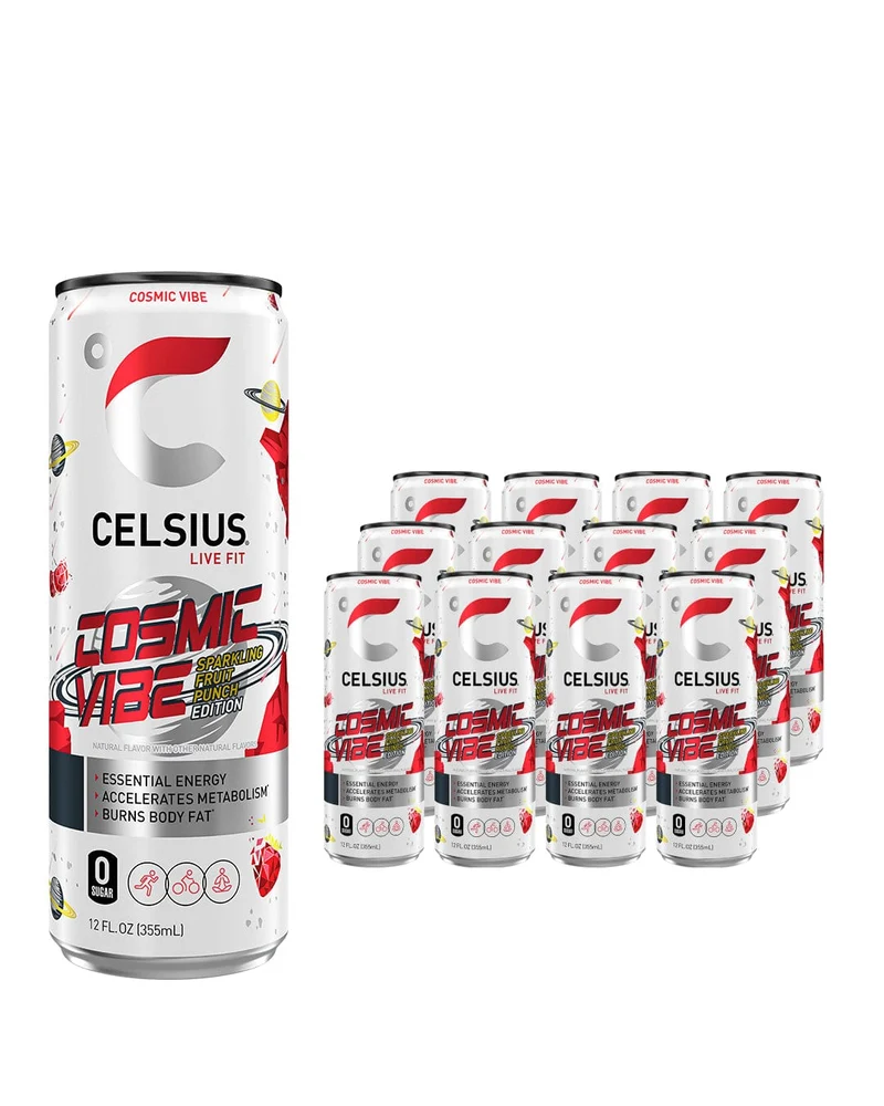 Celsius Sparkling Cosmic Vibe Energy Drink Multipack, 12 x 355 ml