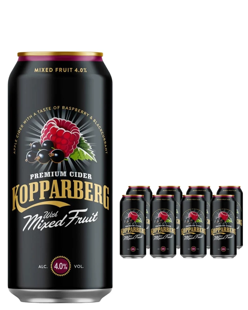 Kopparberg Mixed Fruit Premium Cider Can Multipack, 8 x 500 ml BBE 21/05/2026