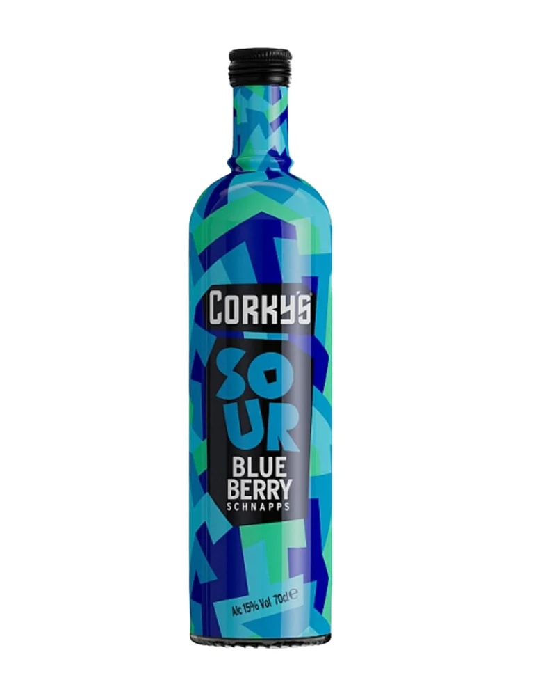 Corky's Sour Blueberry Schnapps, 70 cl