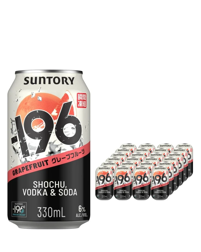 Minus 196 Grapefruit Shochu, Vodka & Soda Premixed Multipack, 12 x 330 ml