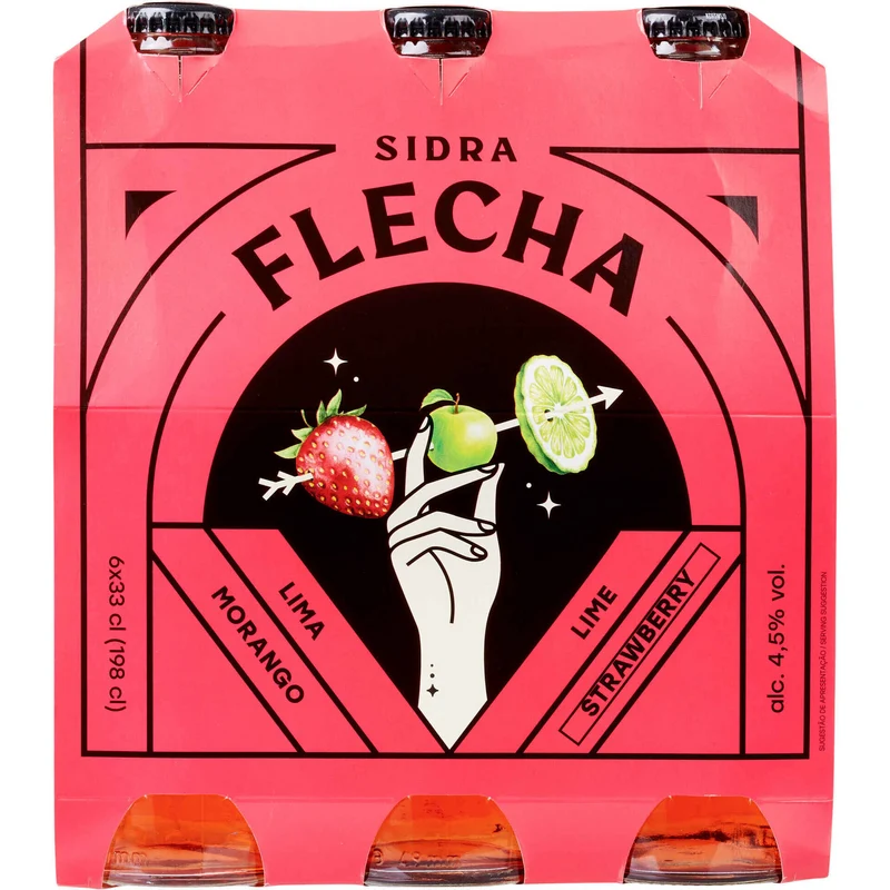 Flecha Strawberry and Lime Cider 6 x 330ml Bottles 4.5% ABV