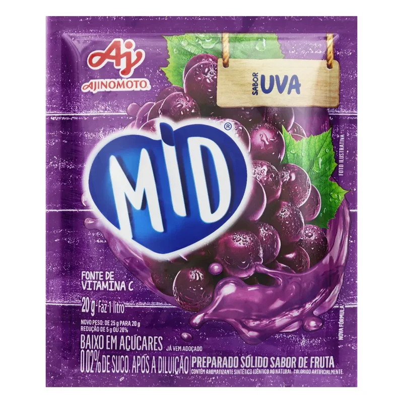 MID Grape Powdered Drink Mix 20g