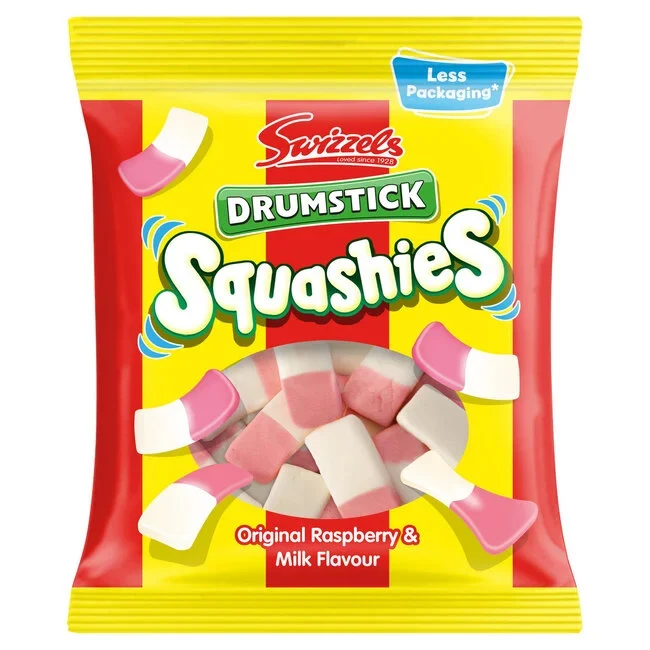 Swizzels Drumstick Squashies Original Raspberry and Milk 120g