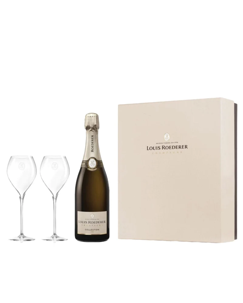 Louis Roederer Collection 244 Jamesse Glasses Gift Pack, 75 cl