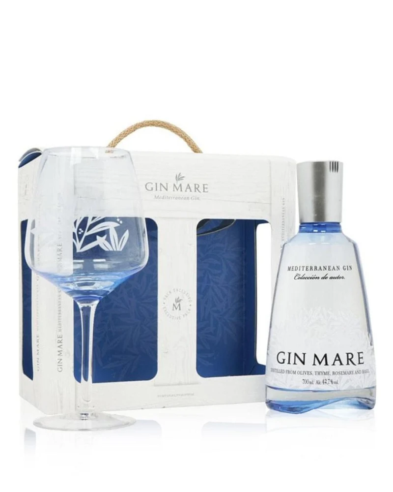 Gin Mare Glass Gift Pack, 70 cl