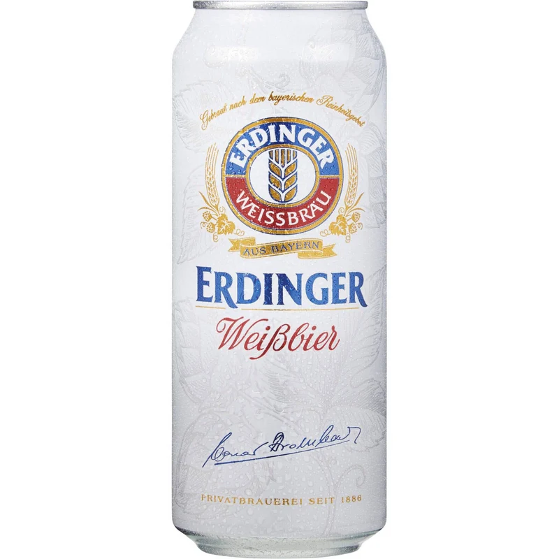 Erdinger Weissbier Wheat Beer 500ml Can 5.3% ABV