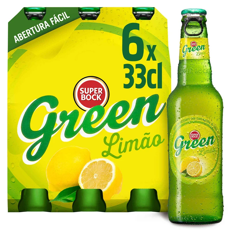 Super Bock Lemon Beer 6 x 330ml Bottles 2% ABV