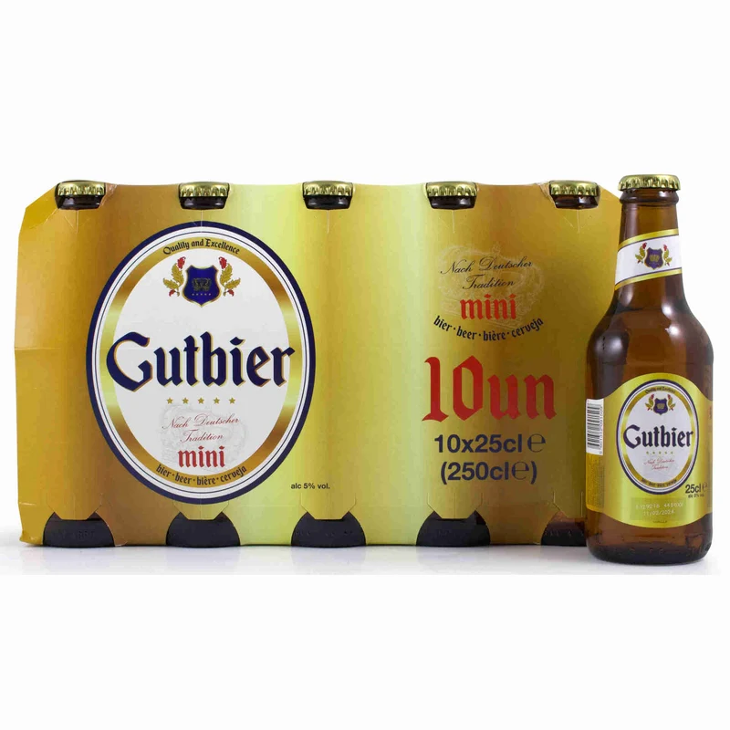 Gutbier Lager 10 x 250ml Bottles 5% ABV