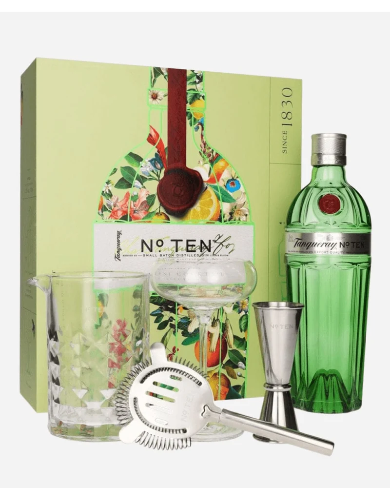 Tanqueray No. Ten Gin Martini Cocktail Collection Gift Set, 70 cl