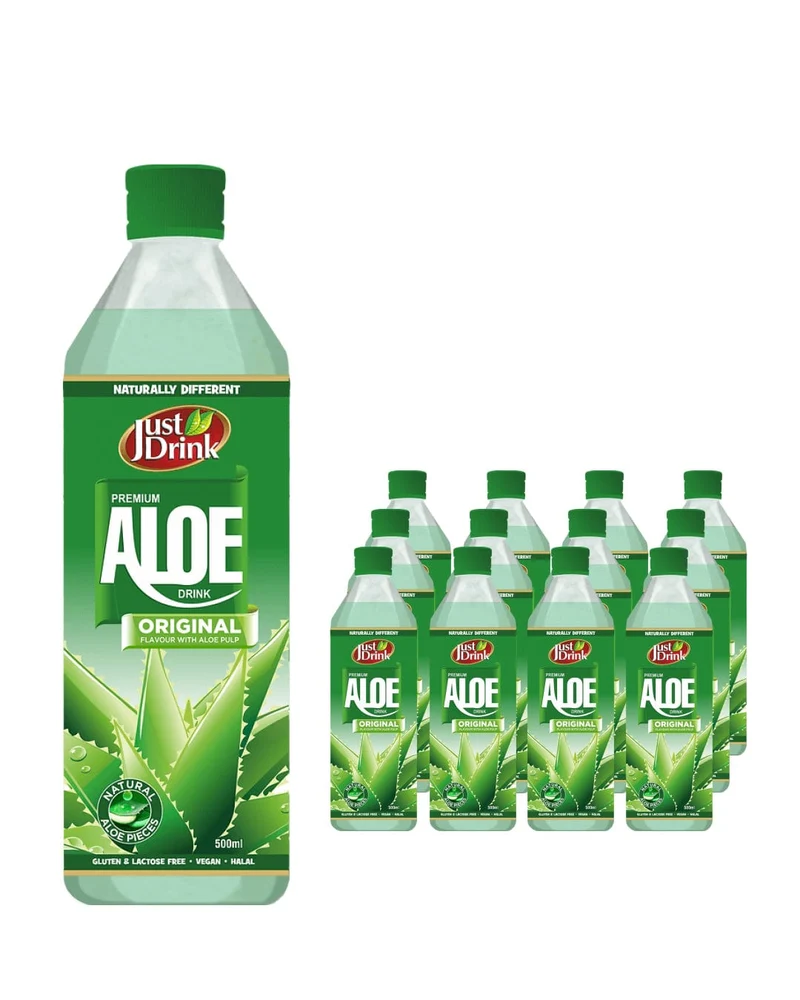 Just Drink Aloe Original Drink Multipack, 12 x 500 ml