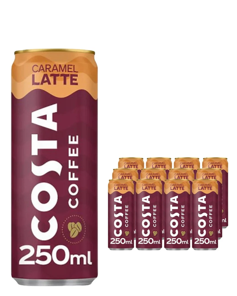 Costa Coffee Caramel Latte Can, 12 x 250 ml