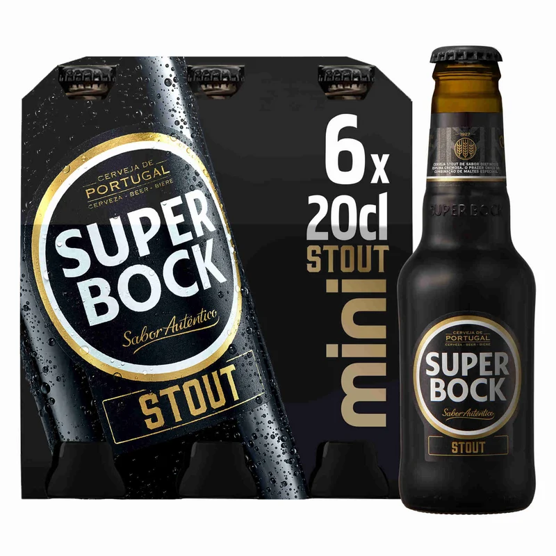 Super Bock Stout Mini 6 x 200ml Bottles 5% ABV