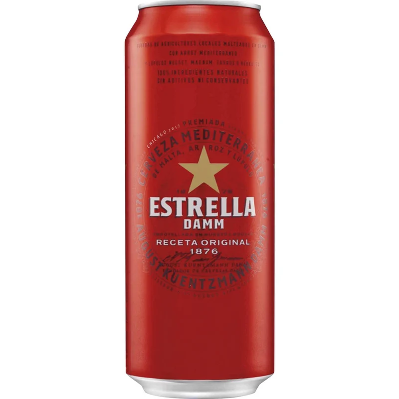 Estrella Damm Lager 500ml Can 5.4% ABV
