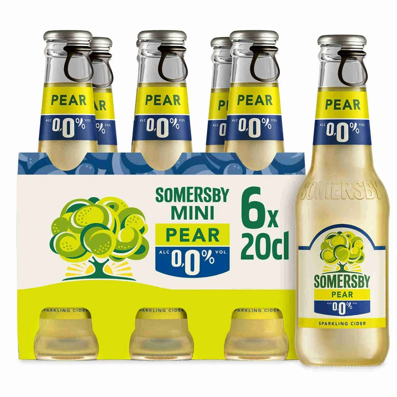 Somersby Pear 0.0% Alcohol Free Cider 6 x 200ml Bottles