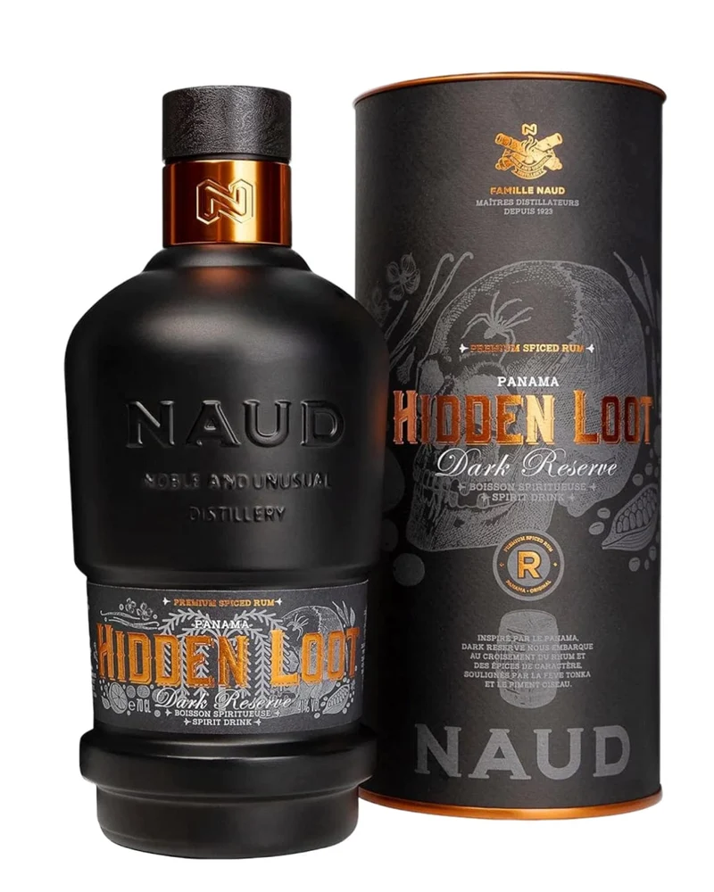 NAUD Hidden Loot Dark Reserve Premium Spiced Rum, 70 cl