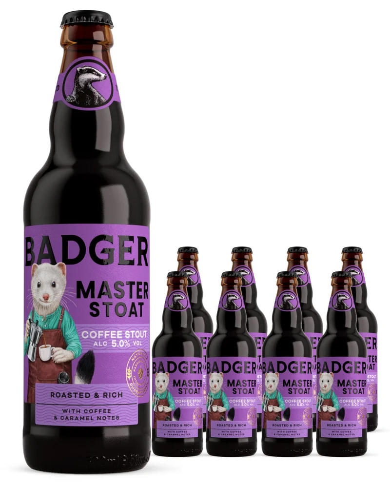 Badger Master Stoat Coffee Stout Multipack, 8 x 500 ml
