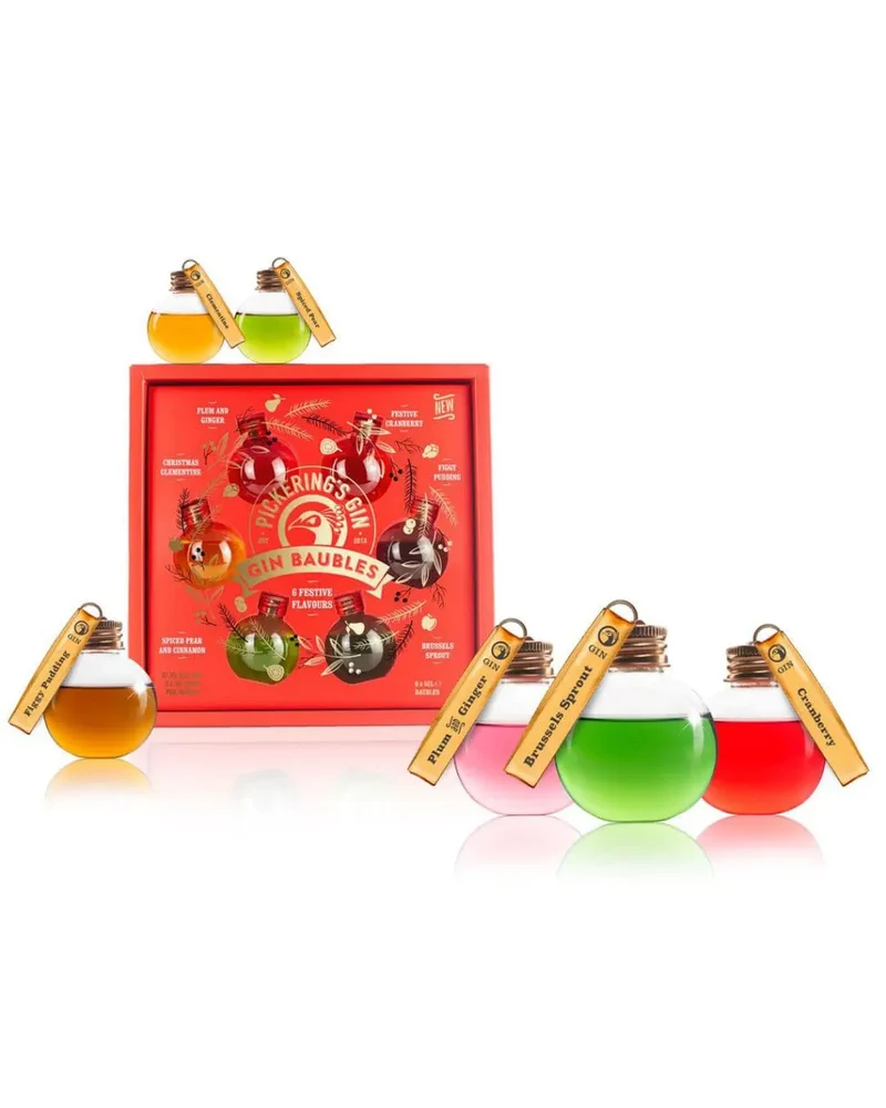 Pickering's Festively Flavoured Gin Baubles, 6 x 5 cl