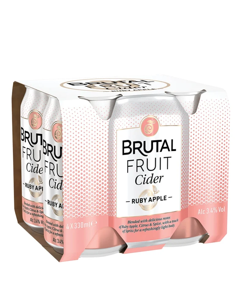 Brutal Fruit Ruby Apple Cider Multipack, 24 x 330 ml