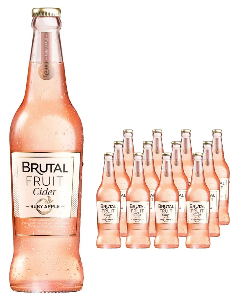 Brutal Fruit Ruby Apple Cider Multipack, 12 x 500 ml