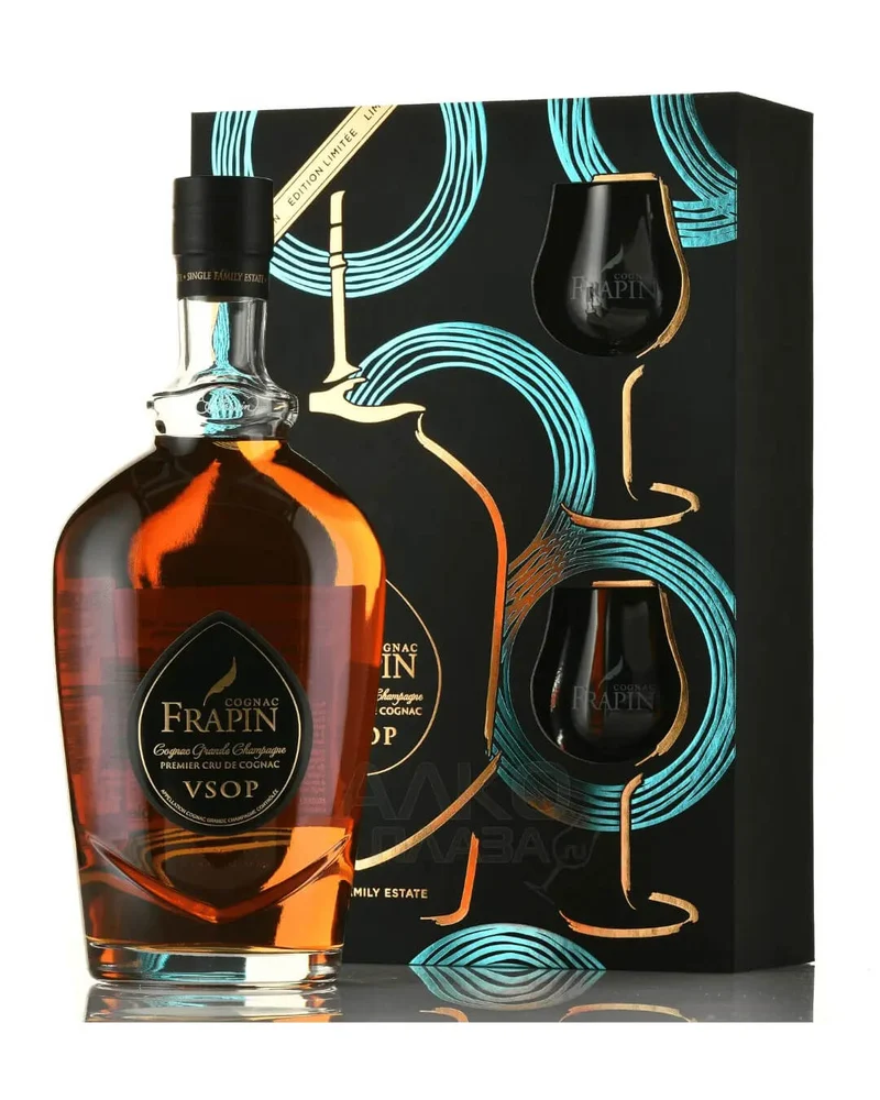 Frapin V.S.O.P. Grande Champagne Cognac & Glasses Gift Pack, 70 cl
