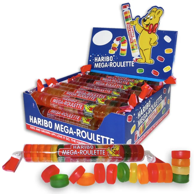Haribo Roulette Fruit Gum Roll 25g