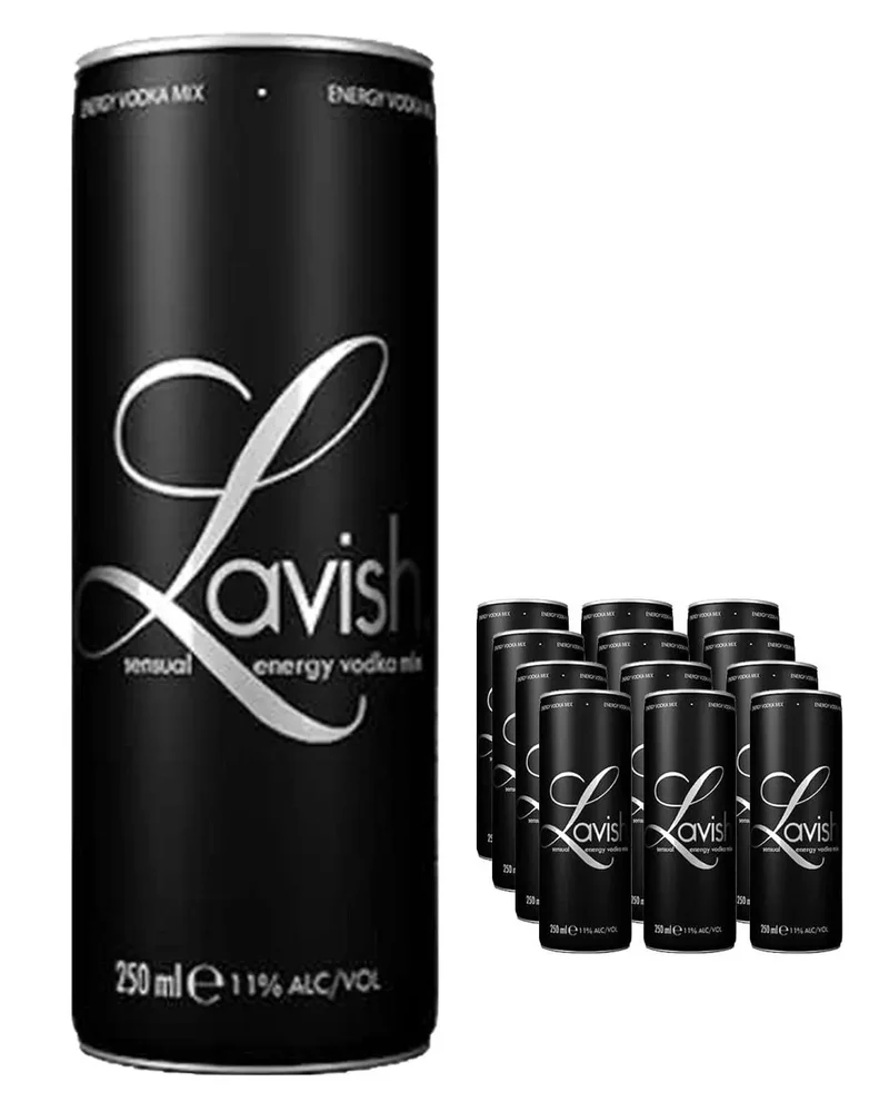 Lavish Sensual Original Vodka Mix Can Multipack, 12 x 250 ml