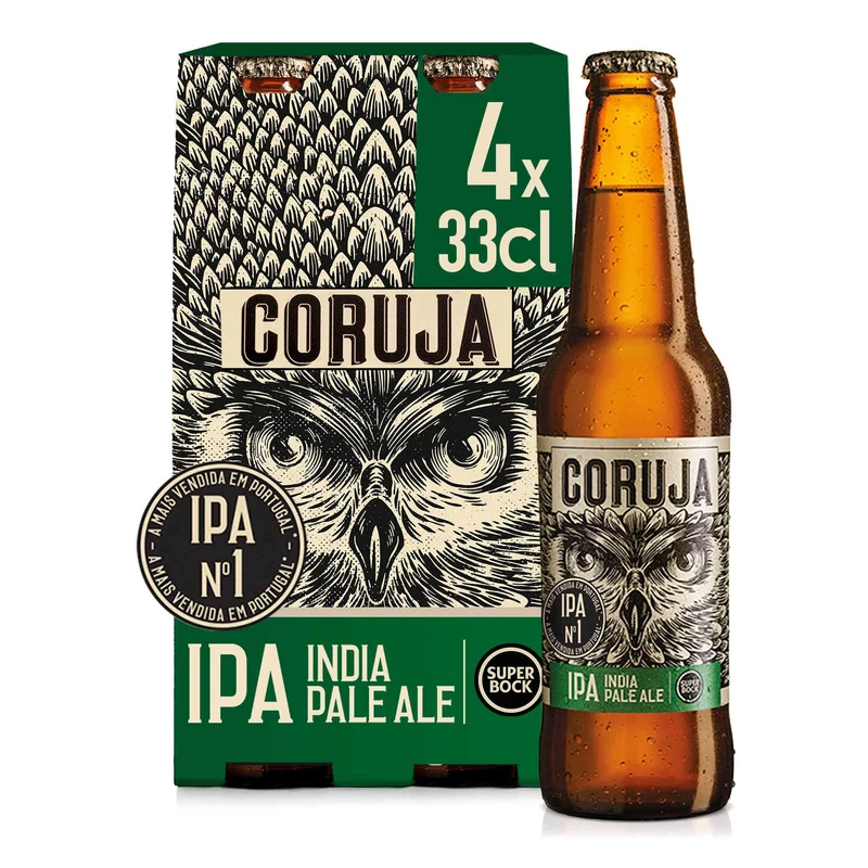 Super Bock Coruja India Pale Ale 4 x 330ml Bottles 6% ABV