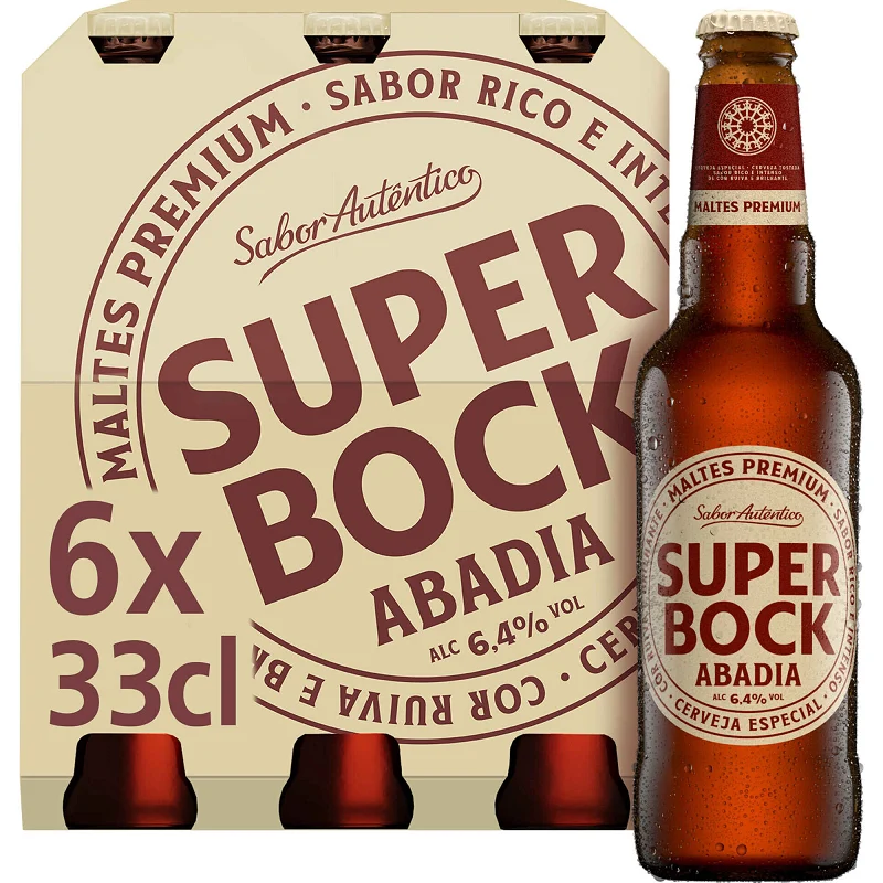 Super Bock Abadia Abbey Ale 6 x 330ml Bottles 6.4% ABV