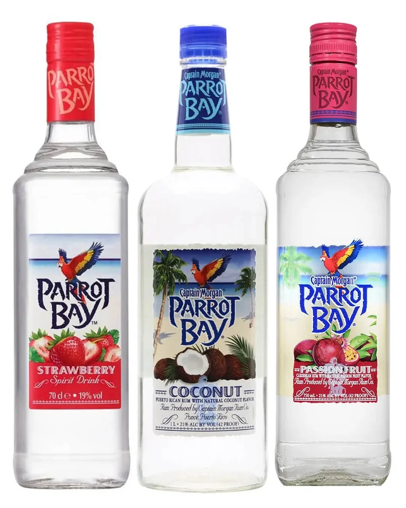 Parrot Bay Tropical Rum Liqueur Trio, 3 x 70 cl