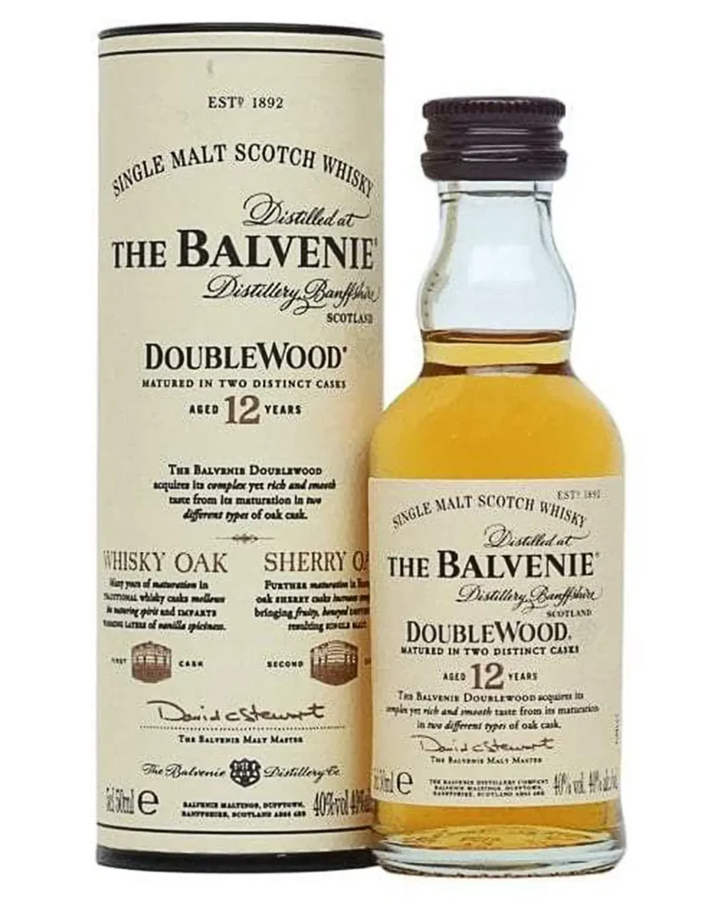 The Balvenie Doublewood 12 Year Old Single Malt Scotch Whisky Miniature, 5 cl