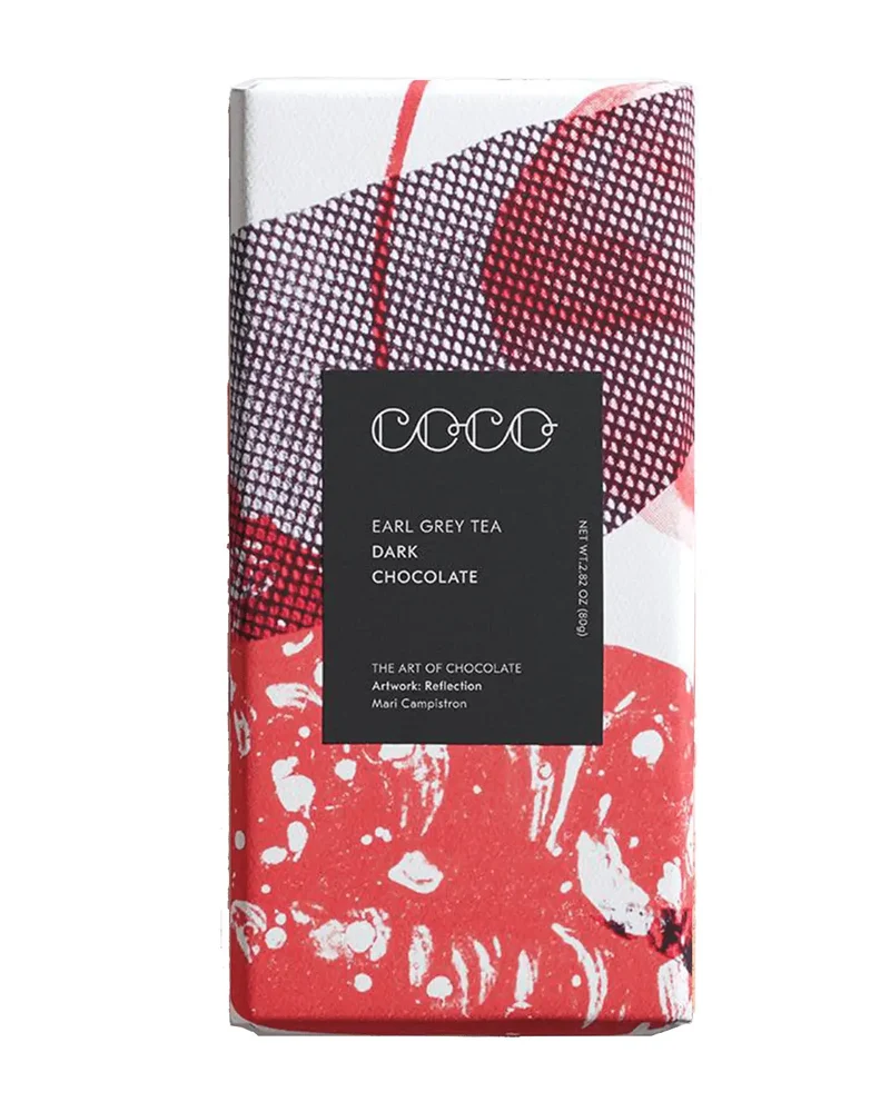 COCO Earl Grey Tea Chocolate Bar, 80 g